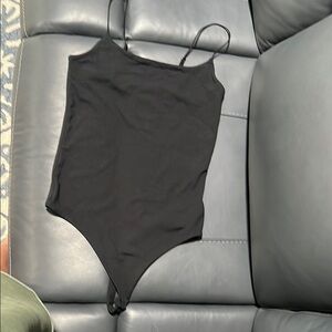 Nuuds Black Bodysuit One Piece Sleek Design